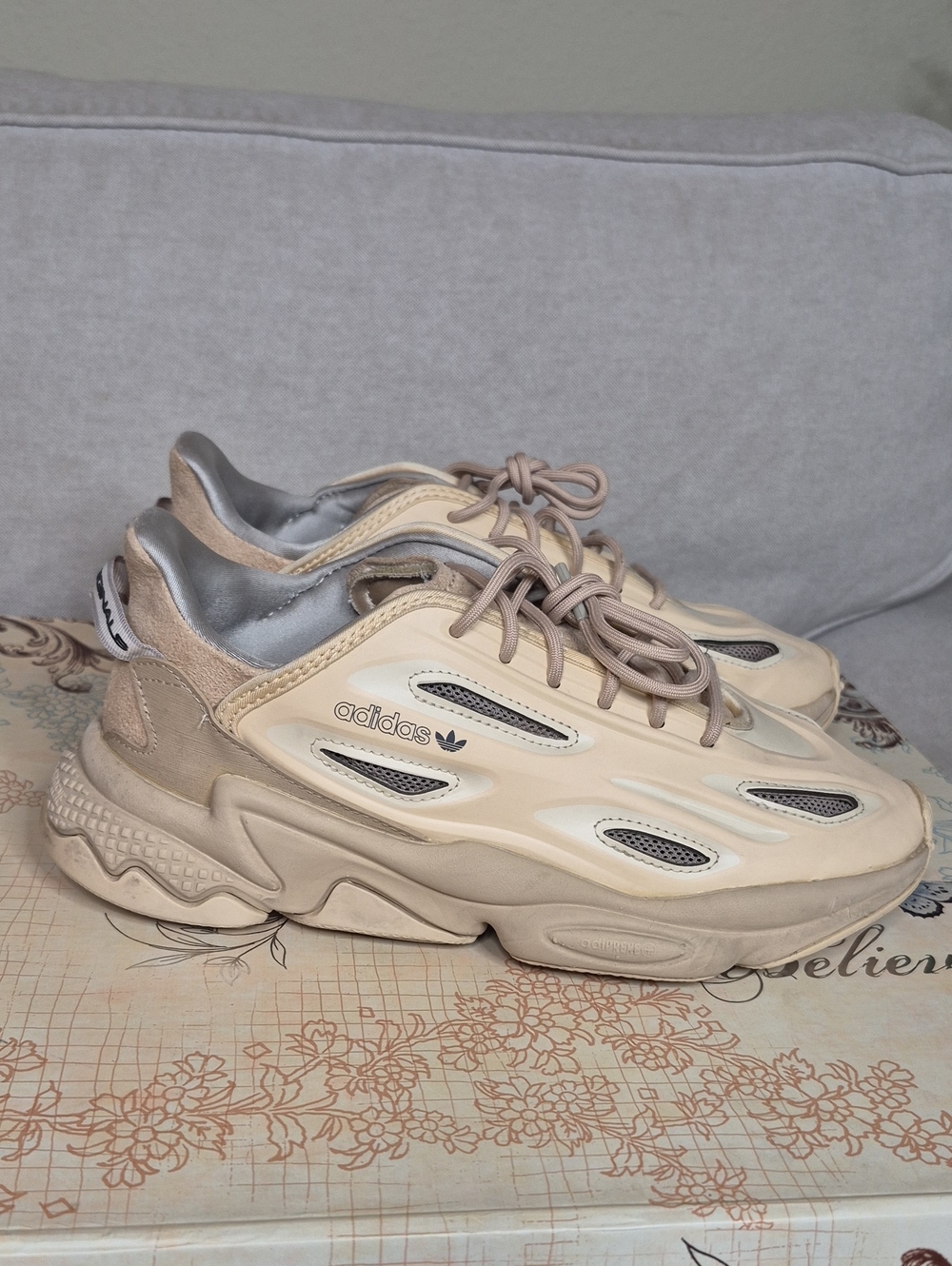 adidas Neutral Beige Chunky Lace-Up Sneakers